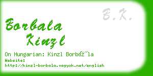 borbala kinzl business card